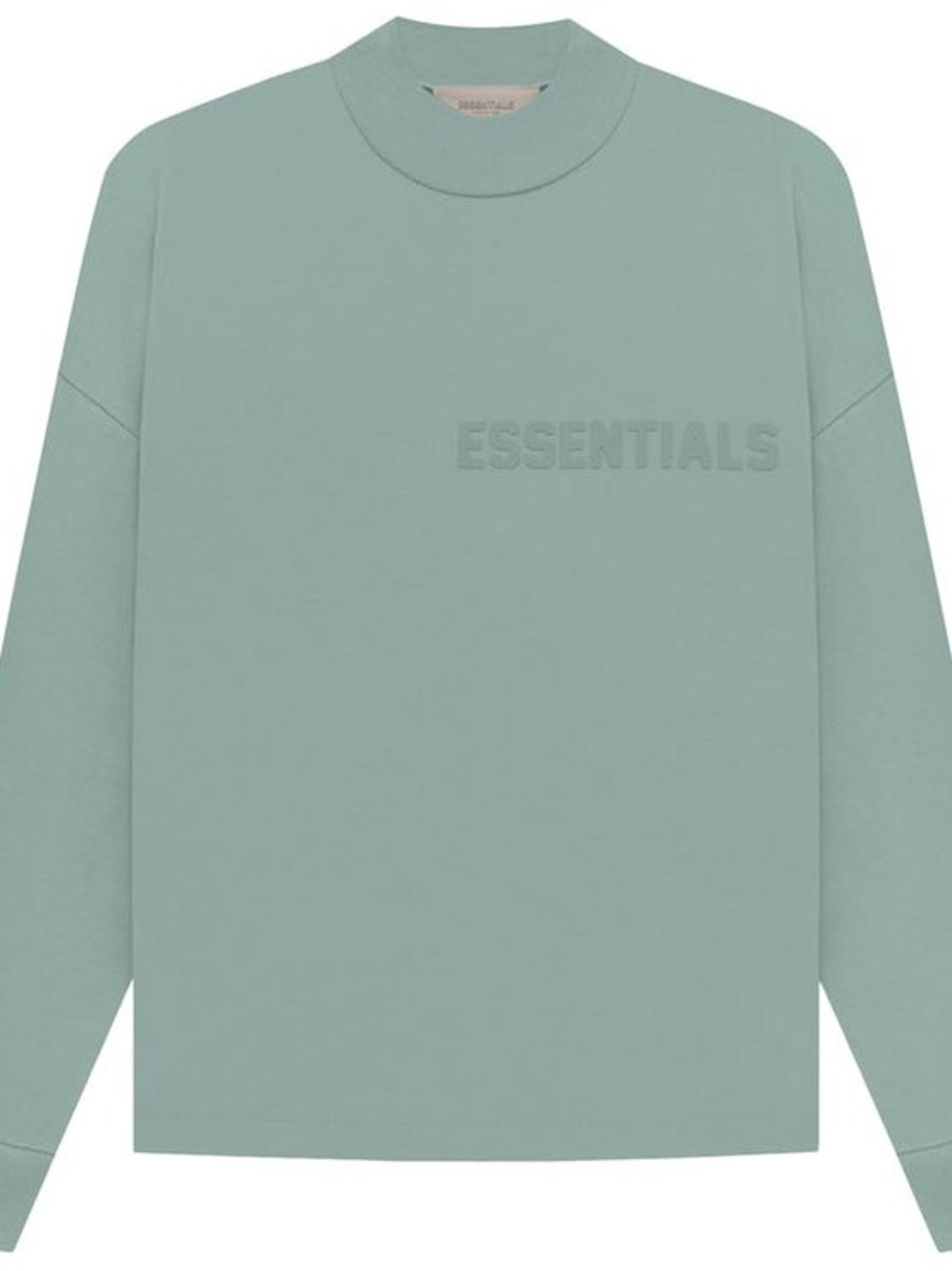 ESSENTIALS Men's Long Sleeve Tee - Sage Green | Size Large